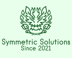 Symmetric - Dragon Plant Herb logo design