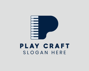 Grand Piano Keyboard logo design