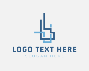 Letter B - Cyber Digital App logo design