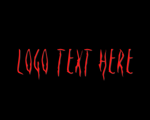 Creepy Horror Wordmark Logo