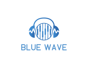 Wave Headphone Equalizer logo design