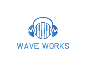 Wave Headphone Equalizer logo design