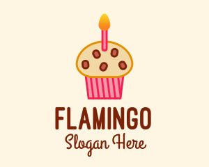 Birthday Cupcake Cake Logo