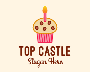 Birthday Cupcake Cake Logo