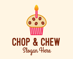 Birthday Cupcake Cake Logo