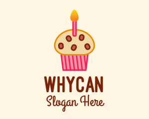 Birthday Cupcake Cake Logo