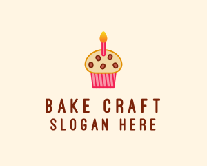 Birthday Cupcake Cake logo design