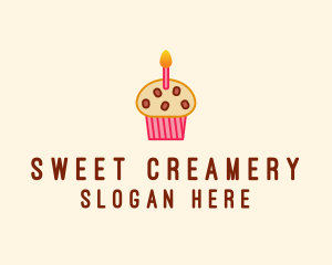 Birthday Cupcake Cake logo design