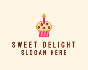 Birthday Cupcake Cake logo design