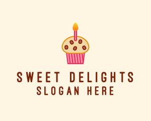 Birthday Cupcake Cake logo design