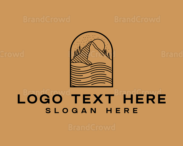 Mountain Peak Hiking Logo