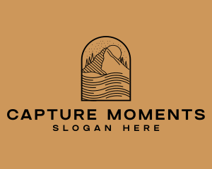 Mountain Peak Hiking Logo