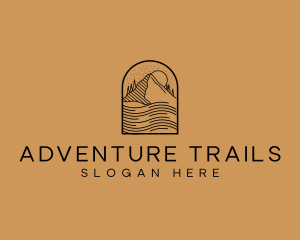 Mountain Peak Hiking logo design