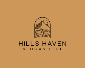 Mountain Peak Hiking logo design