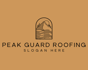 Mountain Peak Hiking logo design