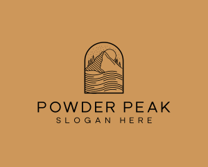 Mountain Peak Hiking logo design