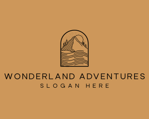 Mountain Peak Hiking logo design