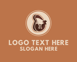 Cow - Beef Meat Steakhouse logo design