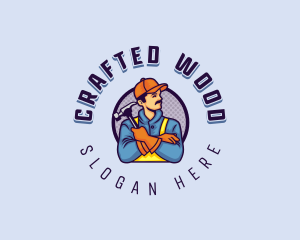 Carpenter Handyman Hammer logo design