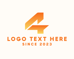 Orange - Generic Business Number 4 logo design