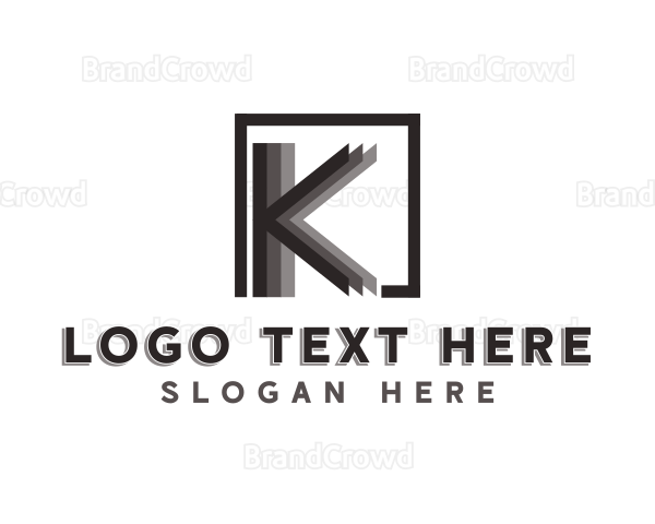 Modern Business Letter K Logo