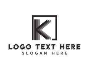 Modern Business Letter K logo design