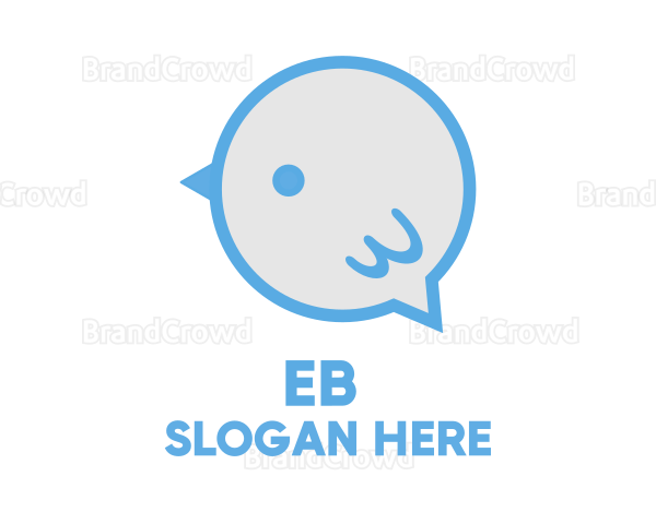 Baby Bird Speech Bubble Logo