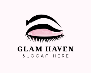 Glam - Eye Makeup Glam logo design