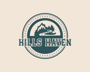 Mountain Road Badge logo design