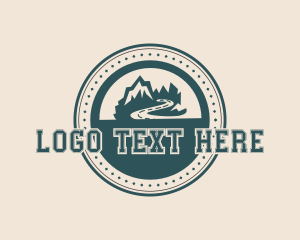 Traveler - Mountain Road Badge logo design