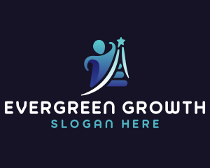 Career Growth Leadership logo design