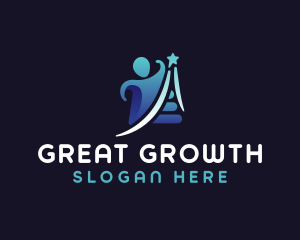 Career Growth Leadership logo design