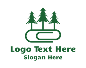 Pine Trees Paperclip Logo