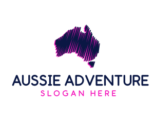 Aussie - Doodle Australia Map logo design