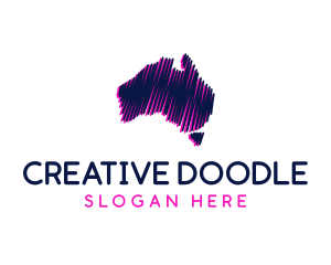 Doodle - Doodle Australia Map logo design