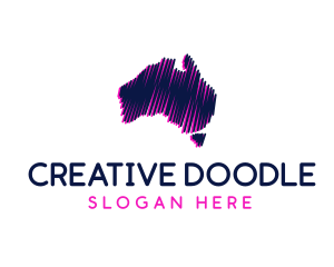 Doodle - Doodle Australia Map logo design