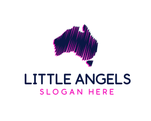 Doodle Australia Map logo design