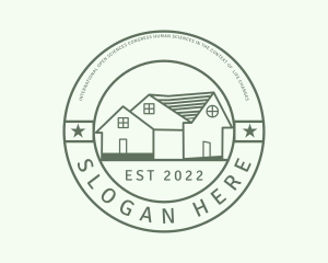 Roof - House Realty Emblem logo design