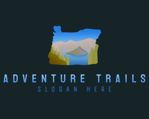 Oregon Mountain Lake logo design