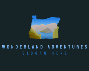 Oregon Mountain Lake logo design