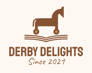 Derby - Trojan Horse Book logo design