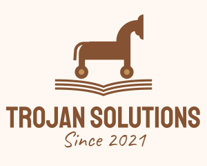 Trojan - Trojan Horse Book logo design