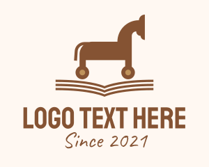 Trojan Horse - Trojan Horse Book logo design