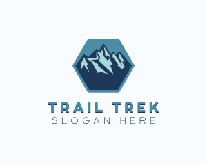 Hiker - Mountain Summit Adventure logo design