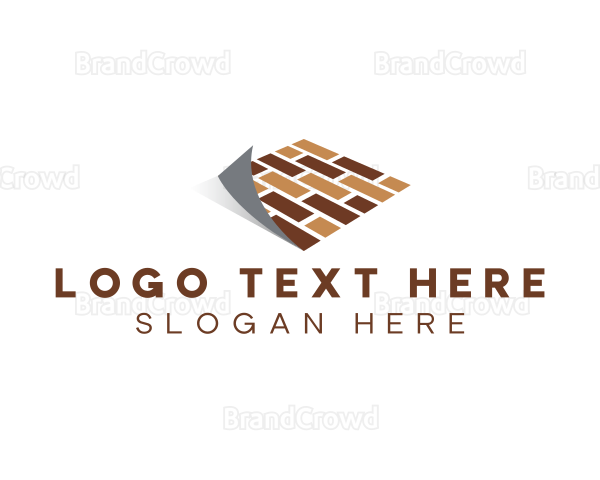 Tile Flooring Construction Logo