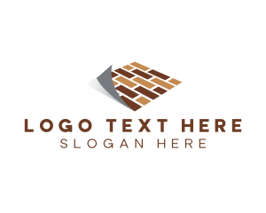 Brick - Tile Flooring Construction logo design