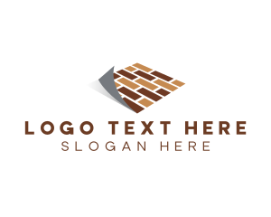 Tile Flooring Construction Logo