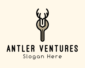 Wrench Hardware Antler logo design