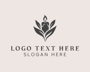 Leaf Candle Light logo design