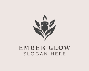 Ember - Leaf Candle Light logo design